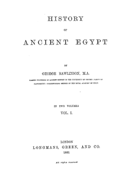 History of ancient Egypt. Vol. 1 | George Rawlinson