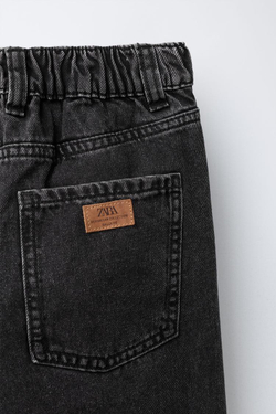ZARA ДЖИНСЫ СВОБОДНОГО КРОЯ, ЧЕРНЫЙ