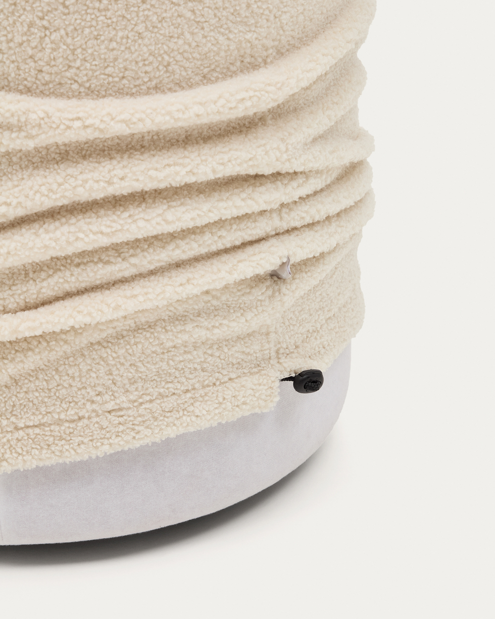 Kaeli Пуф для ног со съемным чехлом из ткани букле цвета экрю