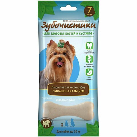 Деревенские лакомства Зубочистики лакомство кальциевое для собак мелких пород, 60 гр.