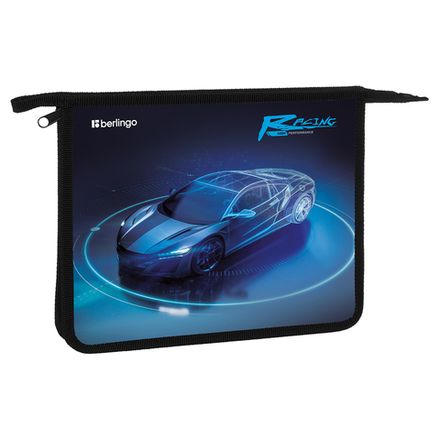 Папка для тетрадей 1 отделение А5 на молнии Berlingo Best race, пластик