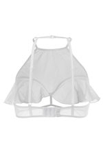 Эротический бралетт Erolanta Karen с открытой грудью белый 42-44