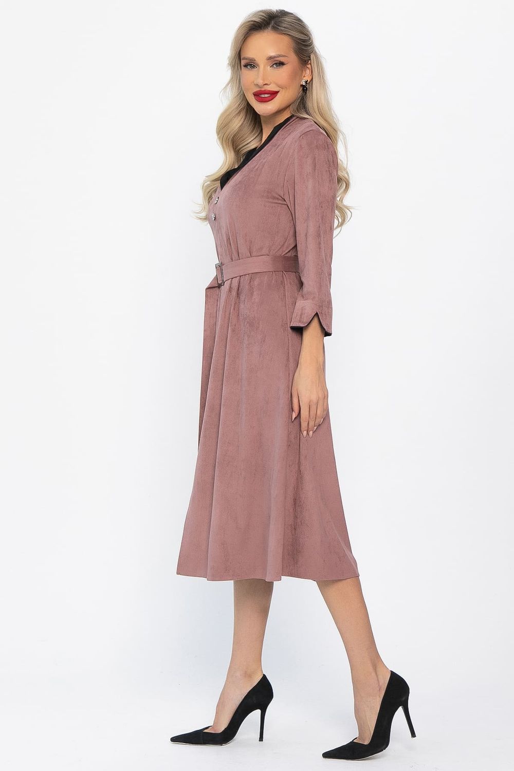 Платье замшевое Дарьяна НЬЮ (пыльная роза) П14651-18М LT Collection