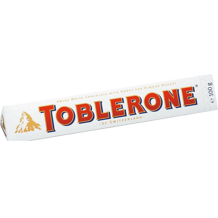 Шоколад Toblerone белый с миндальной нугой 100 гр