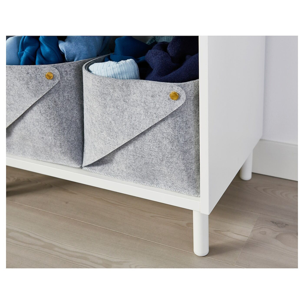 IKEA LÄTTHET  (ИКЕА ЛÄТТХЕТ)  -  Ножка, белый/металлик, 11 см