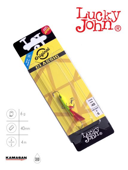 Балансир Lucky John CLASSIC 4 с тр. 40мм/26RT блистер