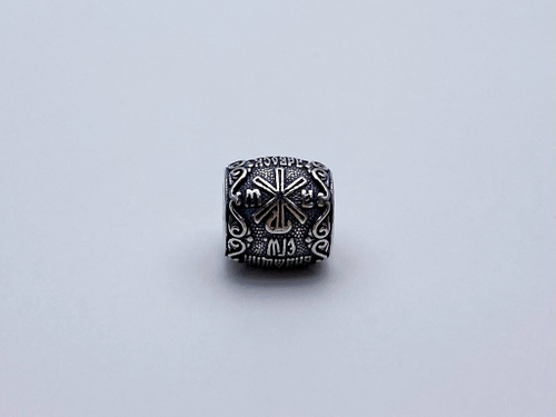 Подвеска из серебра/Частичное чернение/Хризма