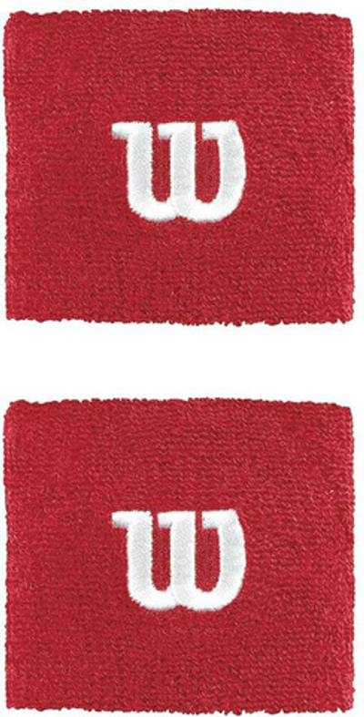 Напульсник теннисный Wilson Wristbands Poignets - red