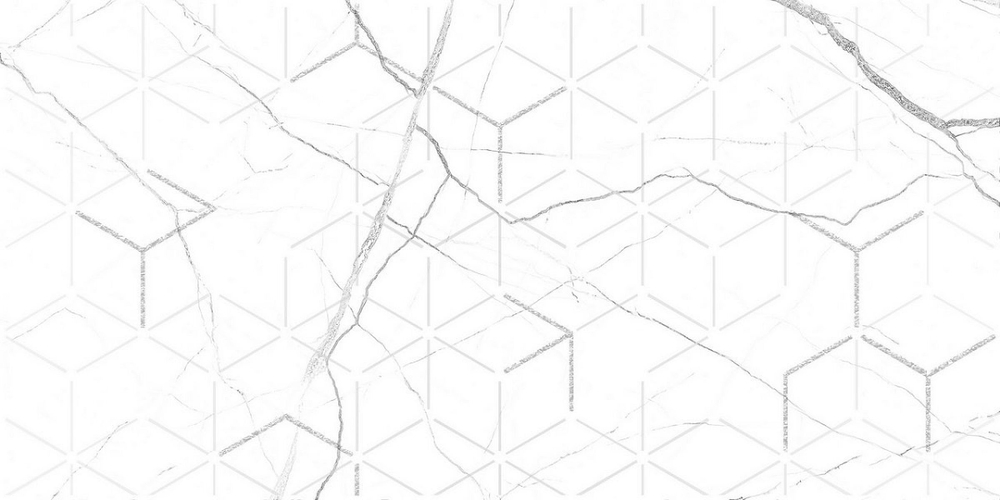 Декор керамический Siluet белый 50*25 GT124VG