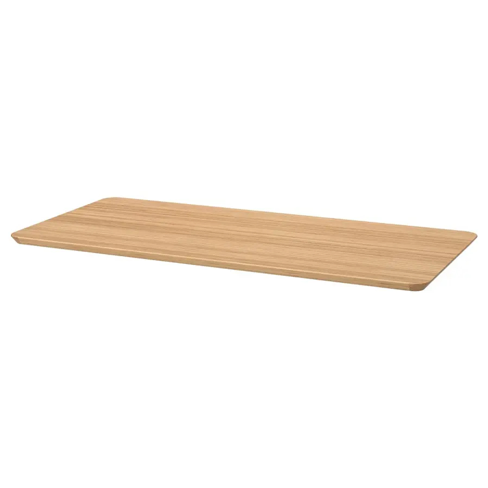 Письменный стол - IKEA ANFALLARE/HILVER, 140х65 см, бамбук/белый, АНФАЛЛАРЕ/ХИЛВЕР ИКЕА