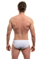 Мужские трусы-слипы с контрастной полоской (Размер: M) (Цвет: красный)