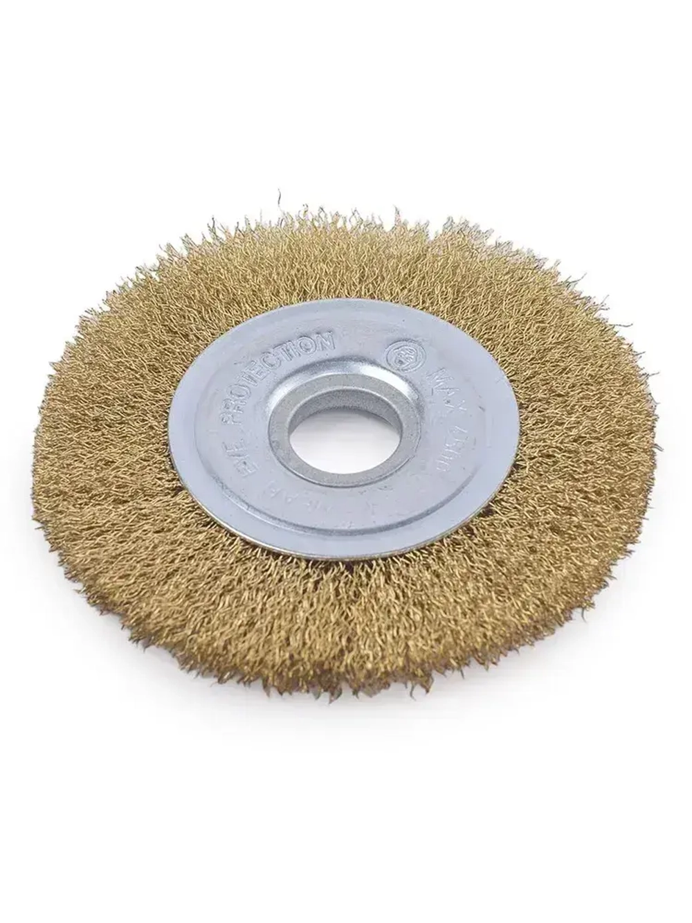 Щетка для УШМ плоская латунированная 125 мм VIRA