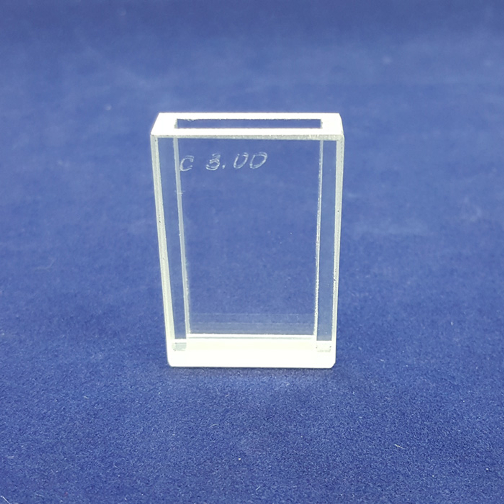 Кювета l= 3 мм, V=1,5 мл, стекло, (КФК,КФО,ФЭК), 12002351, 1шт.