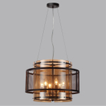 8007/6 MODERNI LN25 251 черный/черный, золотой металл/металл, стекло Люстра подвесная Е14 6*40W 220V ZARINA