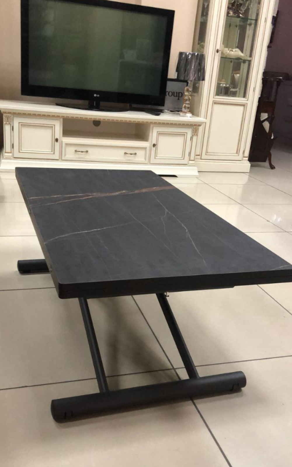 Стол B2448R черный мрамор