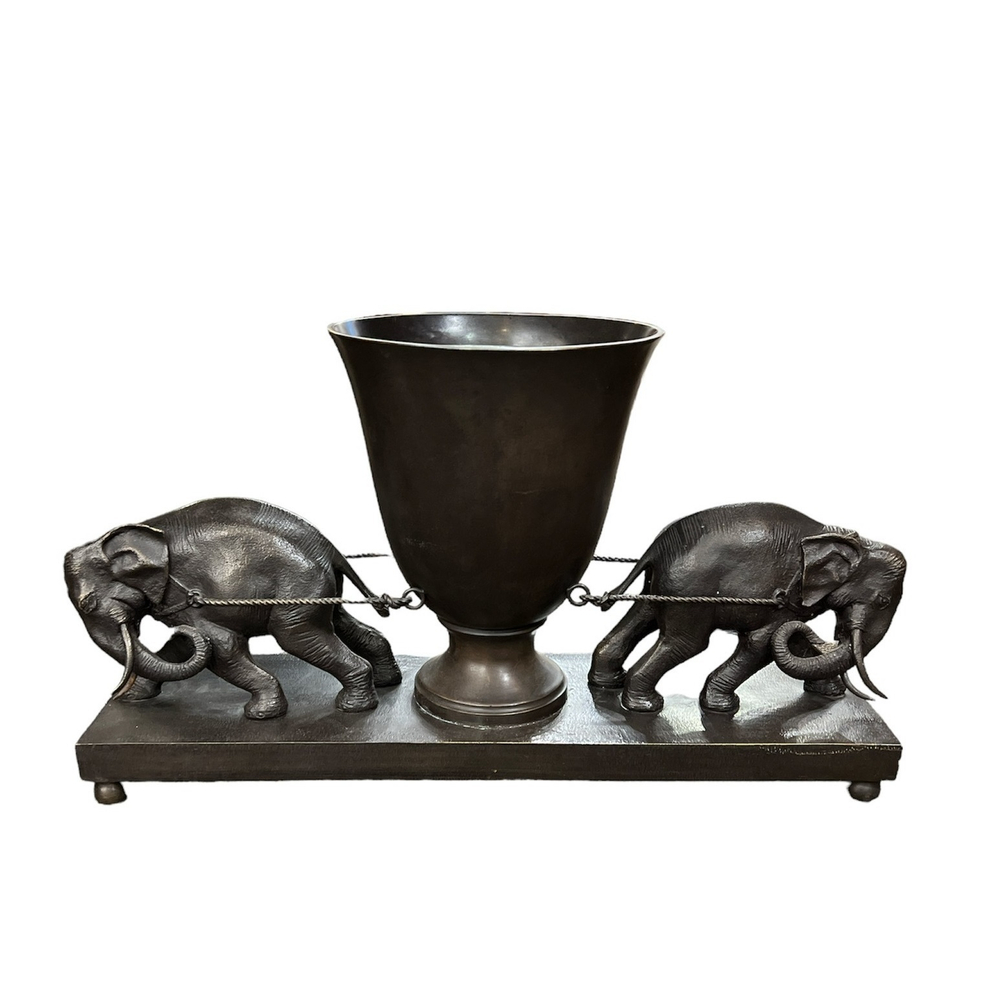 Ваза Два слона бронзовая 75 см BRA.190