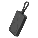 Внешний аккумулятор + Беспроводная зарядка Baseus Magnetic Mini iP Edition C+L+Qi 10000mAh 20W (MagSafe) - Cluster Black
