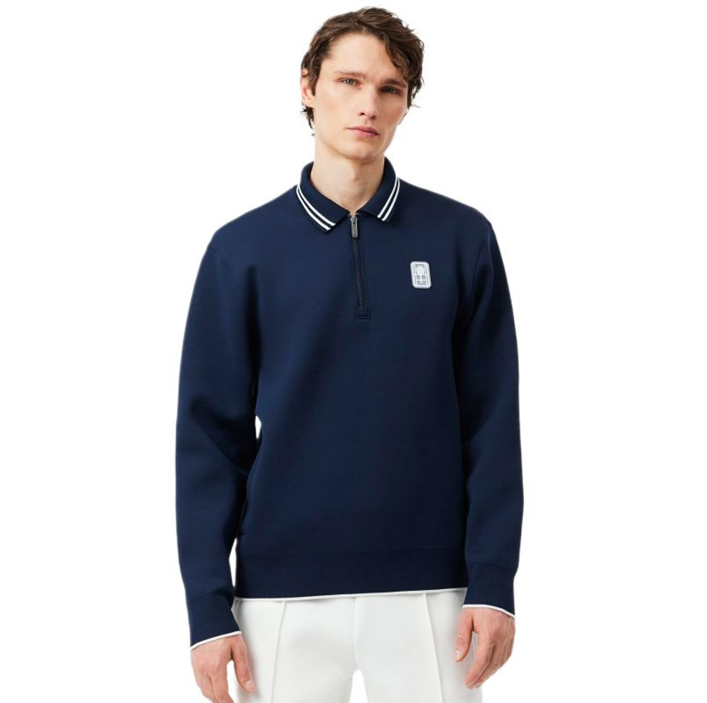 Куртка теннисная Lacoste Tennis Heritage Polo Collar Zipped - midnight blue