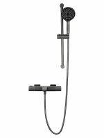 Смеситель для ванны с душевым гарнитуром и термостатом WONZON & WOGHAND SOLID WW-C2011-A-BGG темный графит
