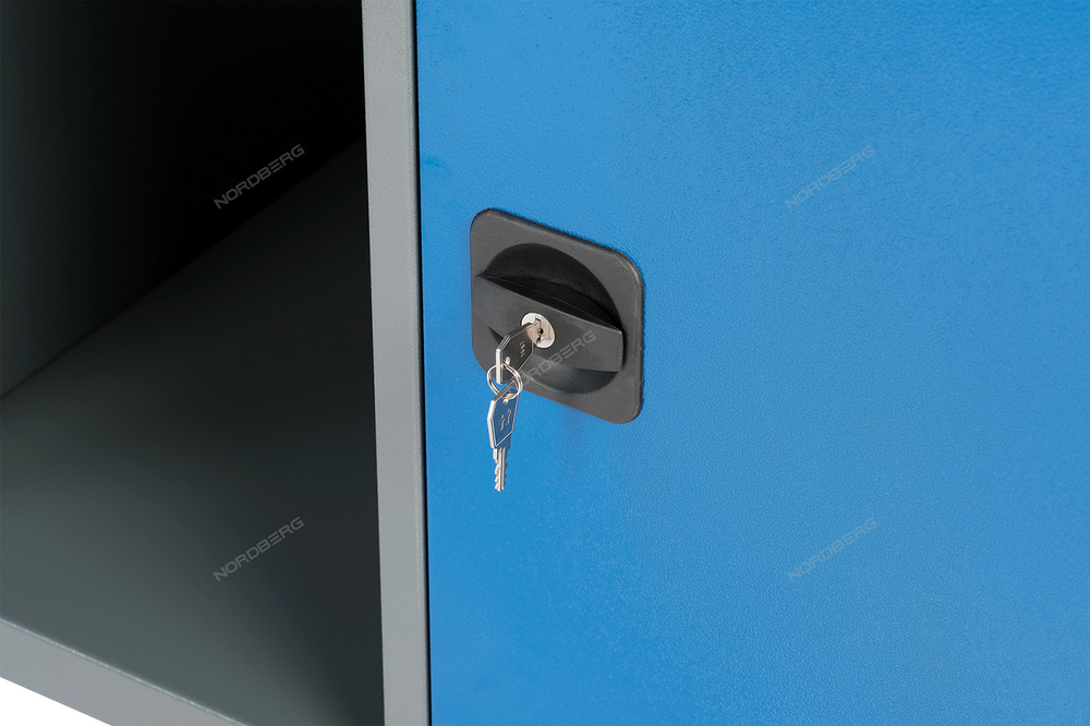 NORDBERG (NW302) Верстак слесарный 3-х тумбовый, 2 створки