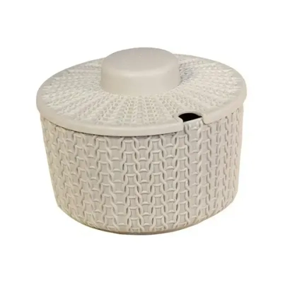 Сахарница ВЯЗАНИЕ 0,45л Белый ротанг