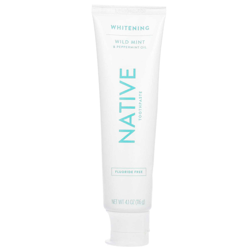 Native, отбеливающая зубная паста без фторида, масло дикой мяты и перечной мяты, 116 г (4,1 унции)