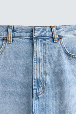 ZARA ДЖИНСЫ STRAIGHT FIT, СИНИЙ