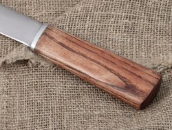Якутский нож, сталь Х12МФ, рукоять ясень, кованый дол