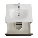 Тумба с раковиной подвесная BelBagno MARINO-CER-N-600-2C-SO-RNG-P Rovere Nature Grigio, раковина белая BB-8099-60