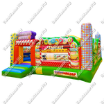 Коммерческий надувной батут "Конфетная страна" 6*5*2,8 м