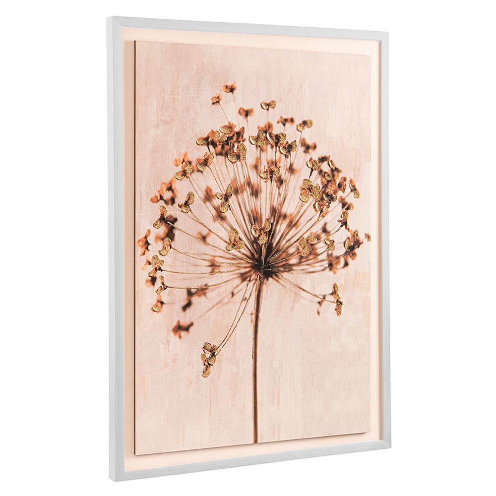 Панно декоративное plant с белой рамой, 50х70 см