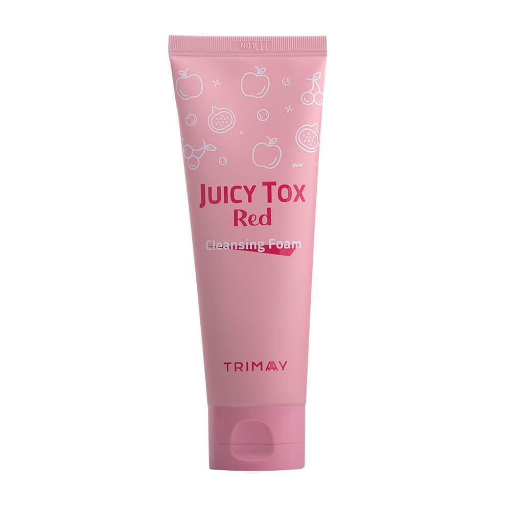 TRIMAY Пенка для умывания фруктовая JUICY TOX CLEANSING FOAM Red с экстрактами грейпфрута и инжира