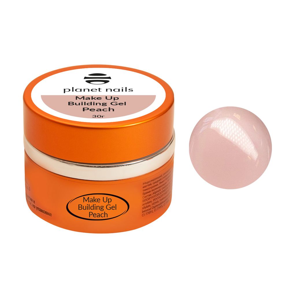 Planet Nails Гель Make Up Building Gel Peach, 30мл