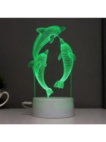 Светильник сенсорный «Дельфины» LED 7 цветов USB/от батареек