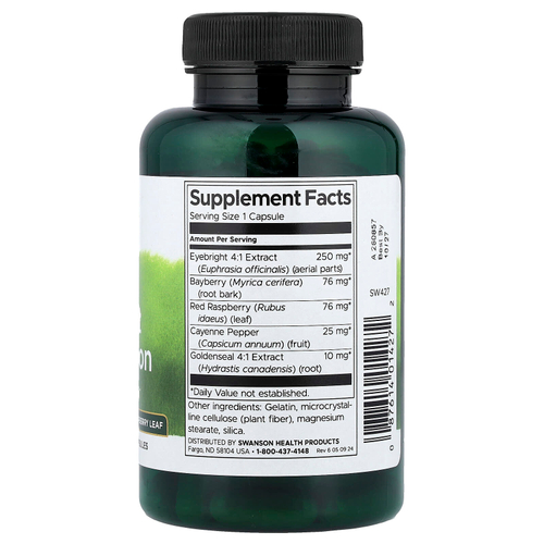 Swanson, Травяная очанка, 100 капсул