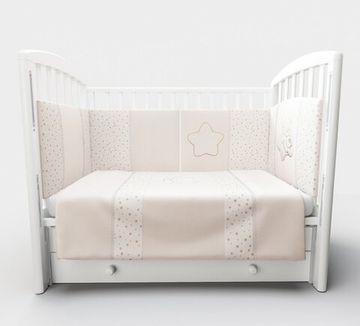 Комплект постельного белья Lollycottons Maks Bear 3 предмета, Кремовый