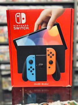 Игровая приставка Nintendo Switch OLED (64GB, Blue / Red) (гарантия 6 месяцев) (б/у)