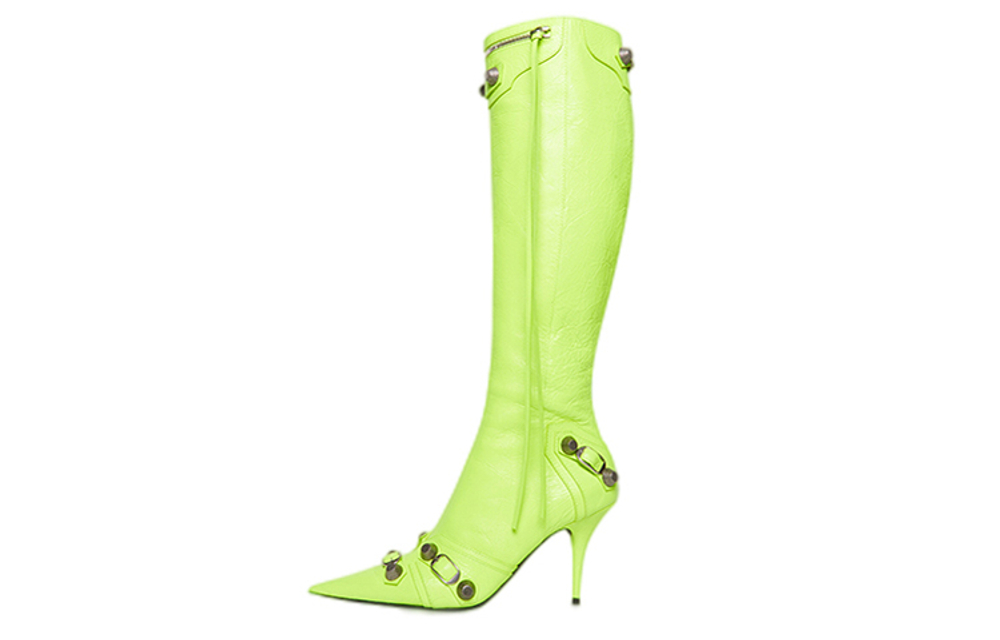 Balenciaga Women"s Cagole 90mm Boot "Neon Yellow"