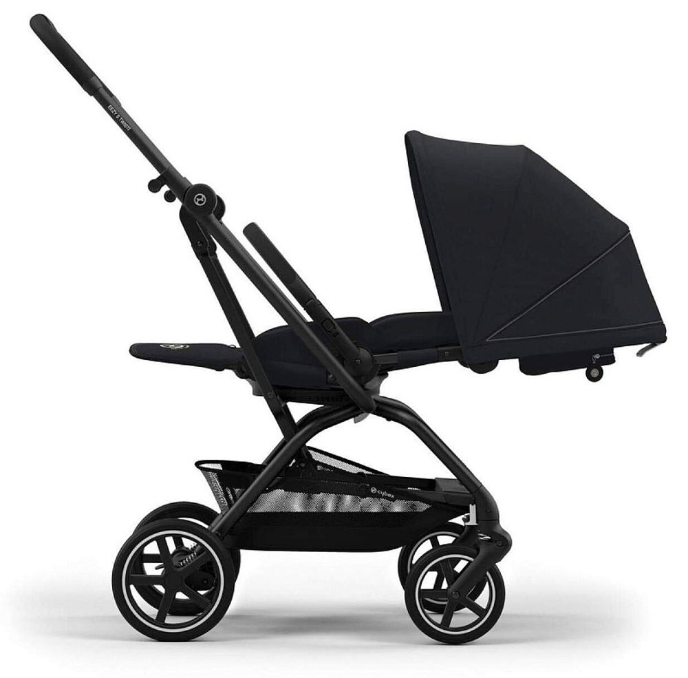 Прогулочная коляска Cybex Eezy S Twist Plus 2 BLK Magic Black с дождевиком