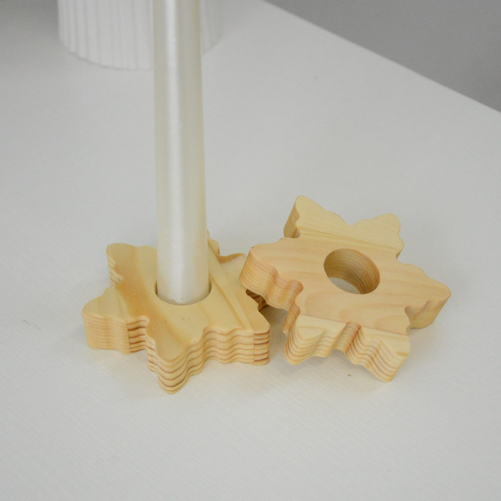 Набор подсвечников Снежинки, 2шт.