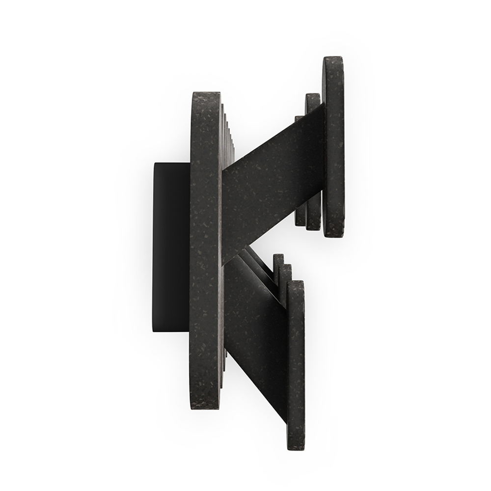 Вешалка настенная tempo, 6 крючков, черная