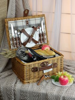 HOLYDAY BASKET Набор для пикника с термосумкой и пледом на 4 персоны