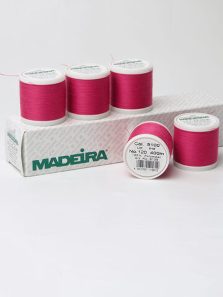 Нитки швейные Madeira aerofil №120 Col. 9100 малиновая фуксия (100, 400 м)