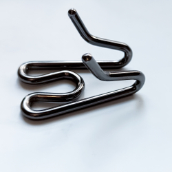 Ошейник стальной цвет графит строгий с фастексем