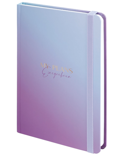 Ежедневник А5 128л. недатир. "Градиент" с резинкой, твердый (BRAUBERG)