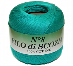 Пряжа Filo Di Scozia №8 50г, 340м, 100%мерсеризованный хлопок (цена за 1 шт)