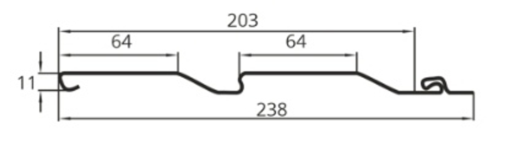 Виниловый сайдинг Grand Line D4 Amerika 'Корабельный брус слим' 3м темный дуб/графит