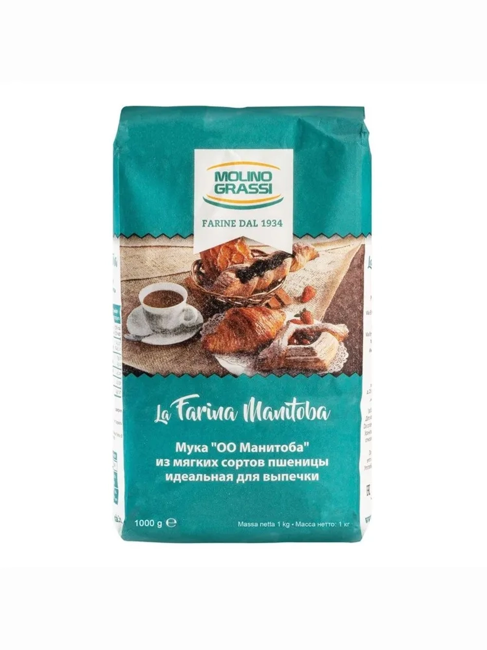 Мука Molino Grassi пшеничная из мягких сортов пшеницы, 1 кг