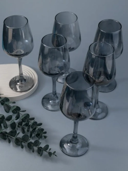 Набор бокалов для вина, 450 мл, 6 шт. серые