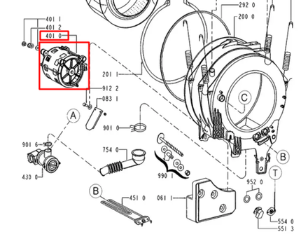 Электродвигатель (мотор) для стиральной машины Whirlpool (Вирпул) 481936158276